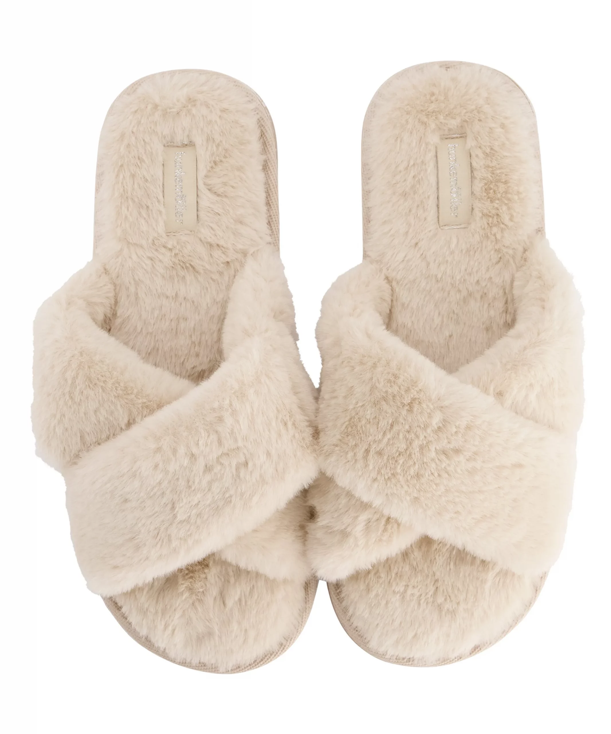 Slippers Crossed Fake Fur