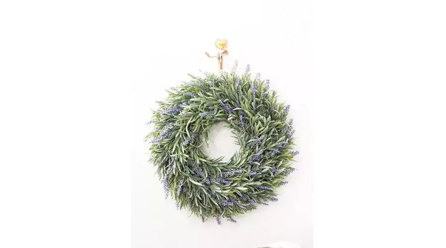 30CM Artificial Lavender Round Wreath Party Decoration