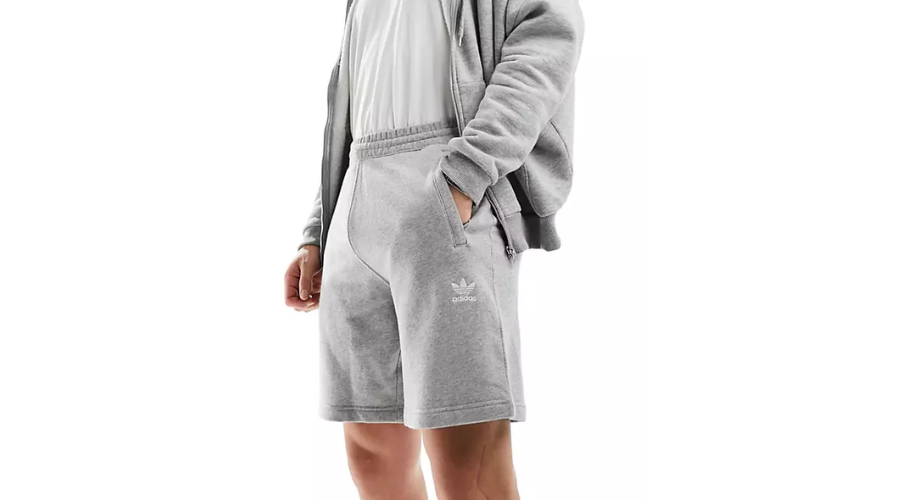 Adidas Originals – Trefoil Essentials – Shorts in Grey | Findwyse