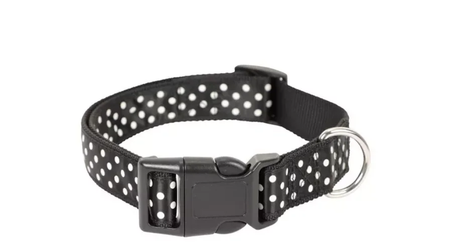 Adjustable Fit Spotty Dog Collar Sturdy Lightweight Pet Neck Accessory