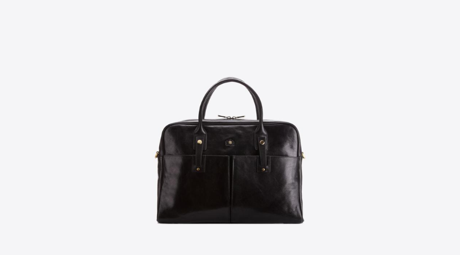 Black Women’s Leather laptop bag with accessories | Findwyse