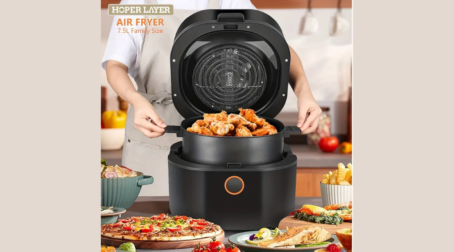 Digital Air Fryer 1800W 3D Baking with Viewing Window- 7.5L