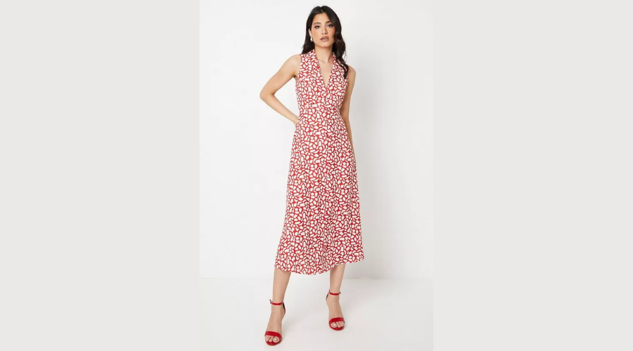 Dorothy Perkins Abstract Button Through Midi Dress | Findwyse