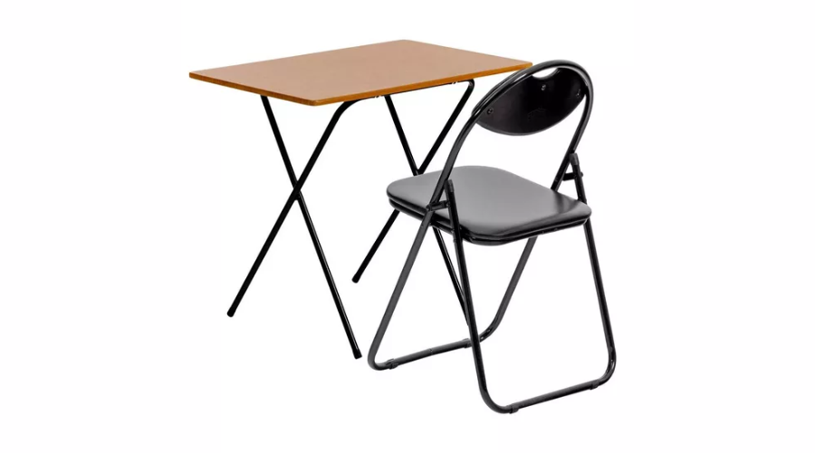 Folding Wooden Desk & Chair Set | Findwyse