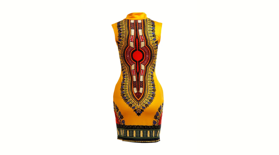 Girls Fit & Slim Sleeveless Boho Style African Dress