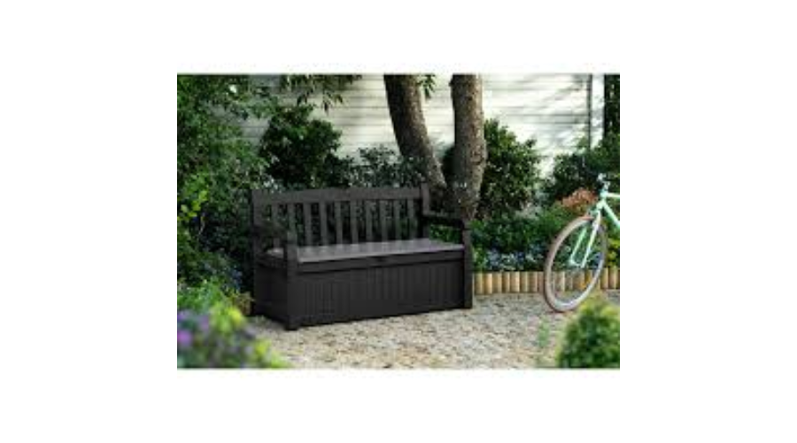 Graphite 265L Outdoor Garden Storage Bench 