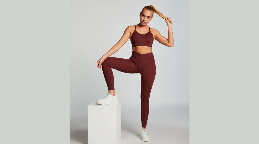 HKMX Gekreuzte High Waist-Leggings - Rot