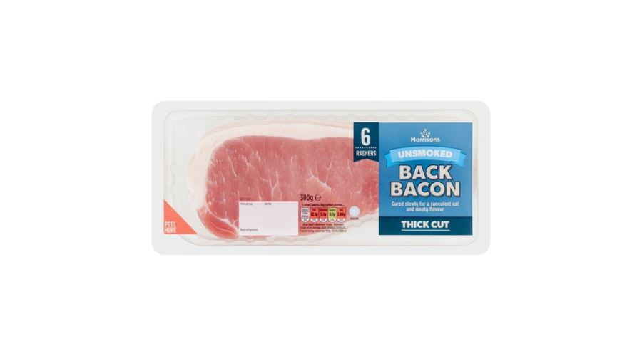 Morrisons Extra Thick Unsmoked Back Bacon Rashers 