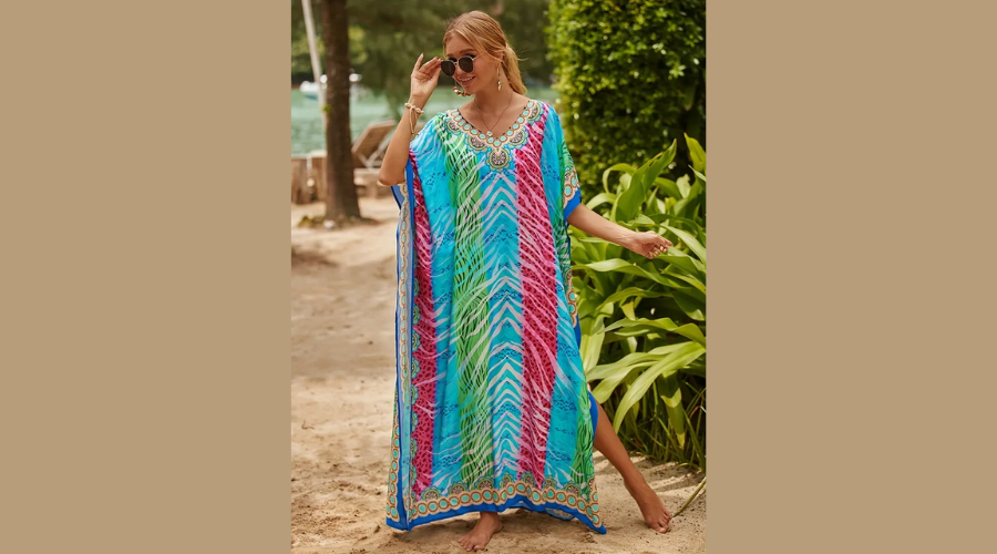 Plus Size Boho African Ethnic Cover Up Dress