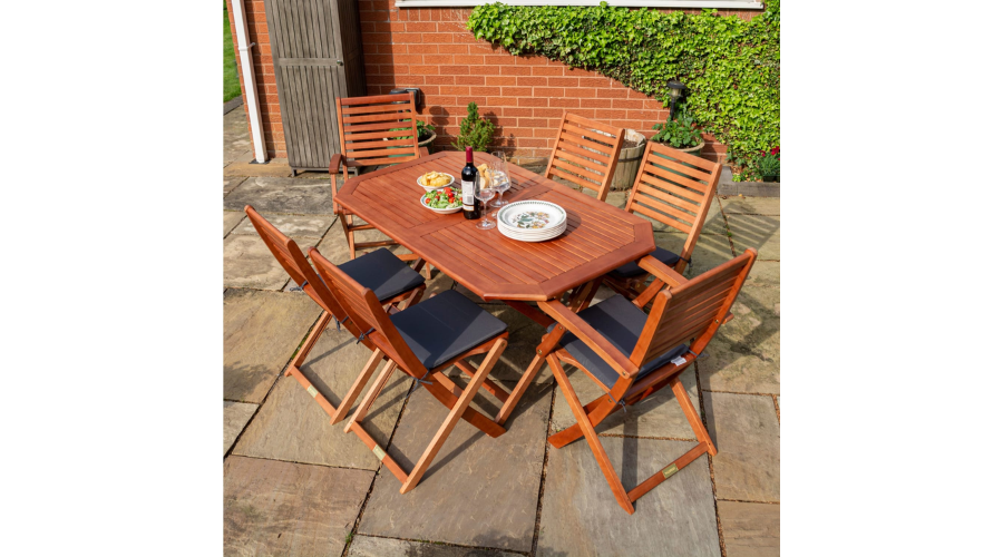 Rowlinson Plumley Six-Seater Dining Set | Findwyse