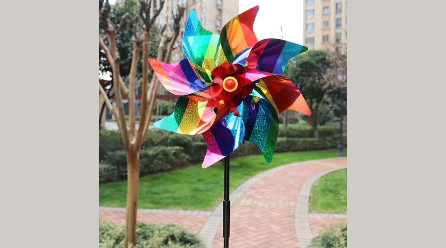 Rustic Reflective Pinwheel Decorative Garden Stakes