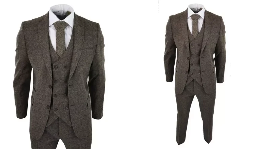 Truclothing 3 Piece Suit Double Breasted Tweed