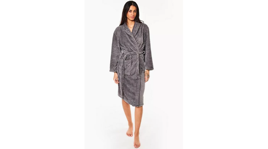 Waffle Fleece Ladies Dressing Gown by Brentfords 