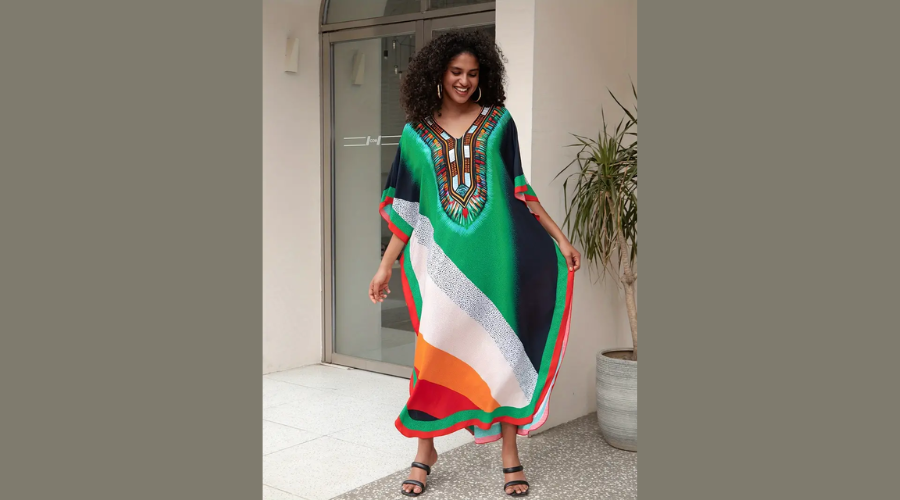 Women’s Plus Size African Style Kaftan Dress