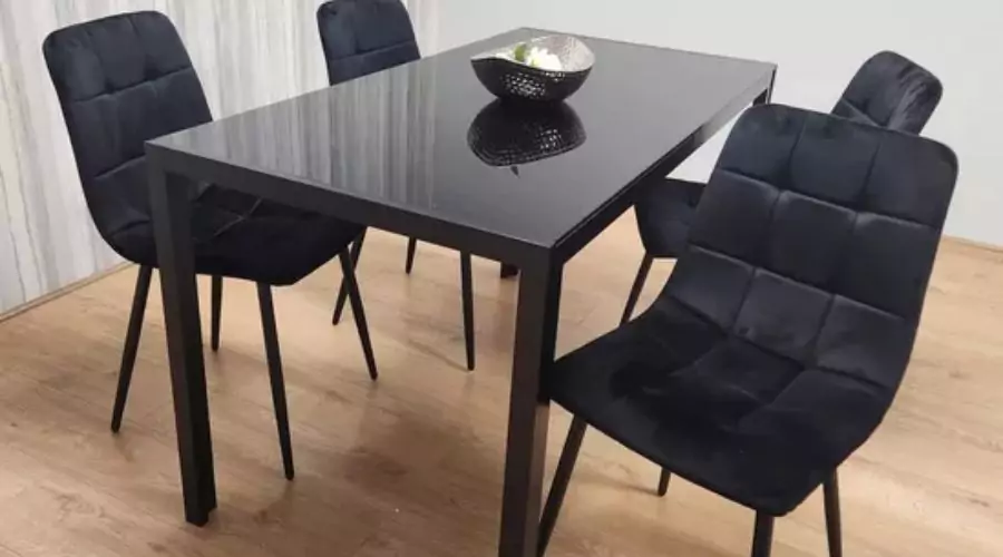 Black Kitchen Dining Table - 4 