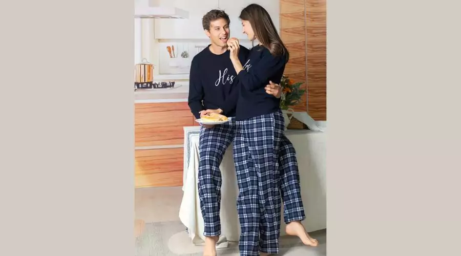 Romantic Duos Cozy Nightwear - 4-Piece Matching Pajama Set for Couples