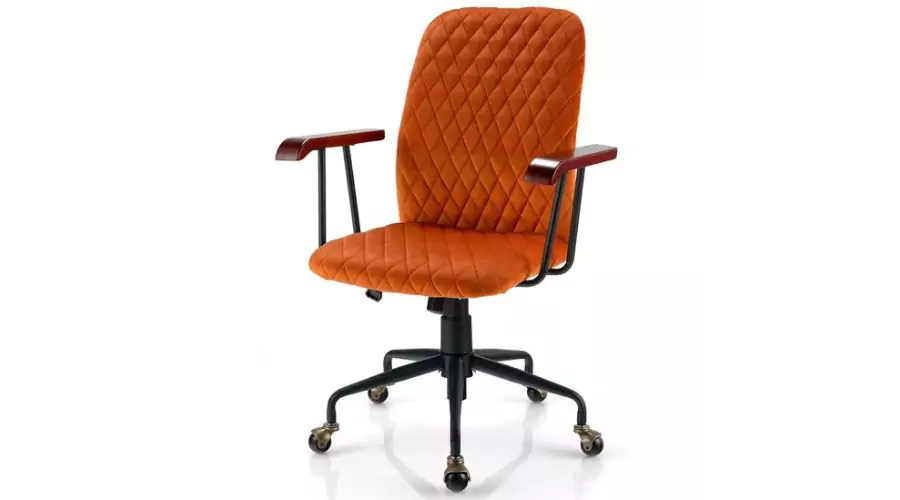 Velvet Chair Adjustable Swivel For Home Office by Costway 