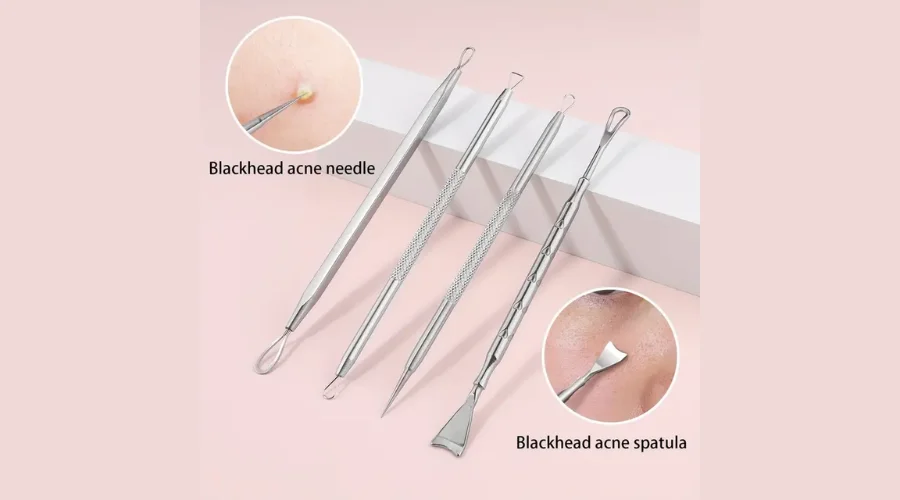 4pcs Stainless Steel Blackhead Remover Kit