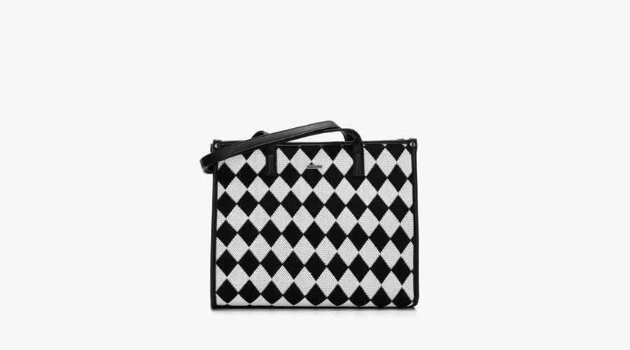 Patterned Front Shopper Bag