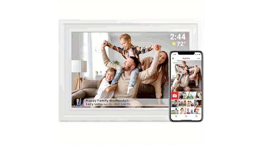 White Smart Digital Photo Frame, Automatic Rotation