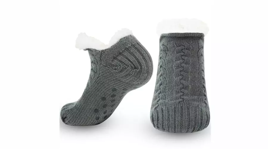 Fluffy Slipper Socks Mens With Grippers 1 Pair 