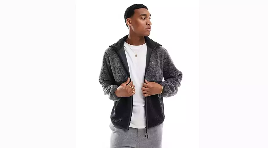 Tommy Jeans relaxed fit teddy fleece jacket