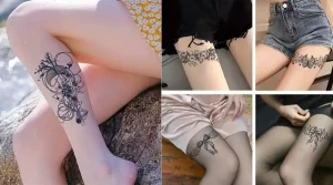 Tattoo on women's leg