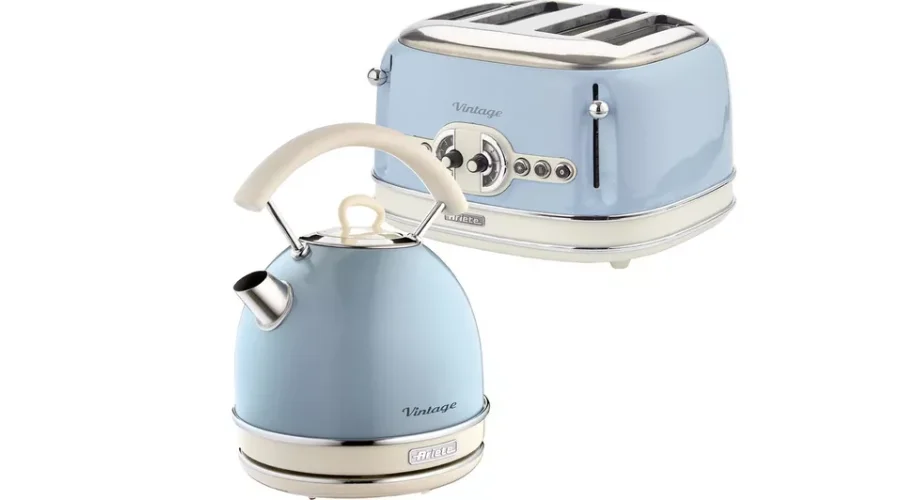 ARIETE Vintage ARPK41 4-Slice Toaster & Traditional Kettle Bundle