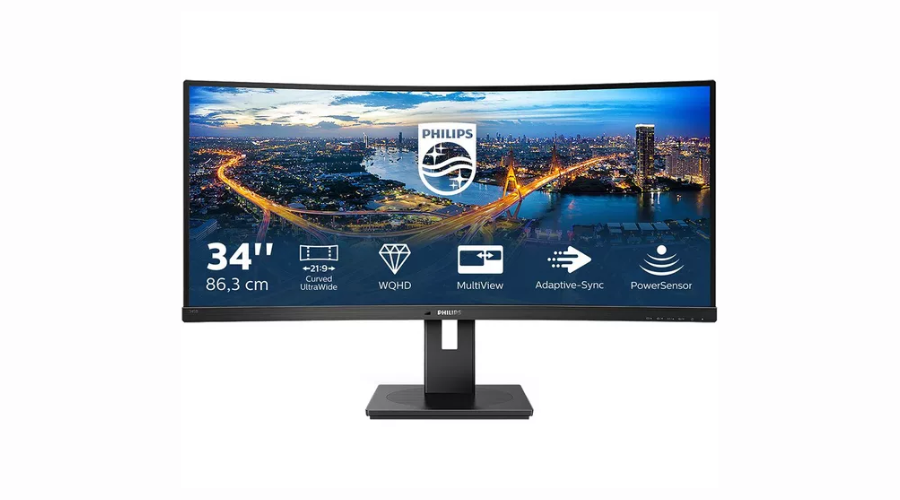 PHILIPS 345B1C Wide Quad HD 34" Curved VA LCD Monitor