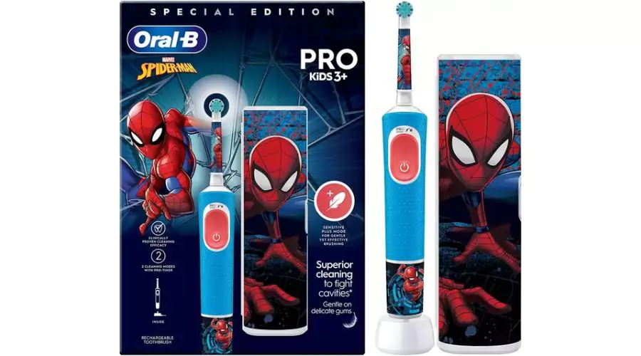 ORAL B VPRO Kids Electric Toothbrush Gift Set - Spider Man