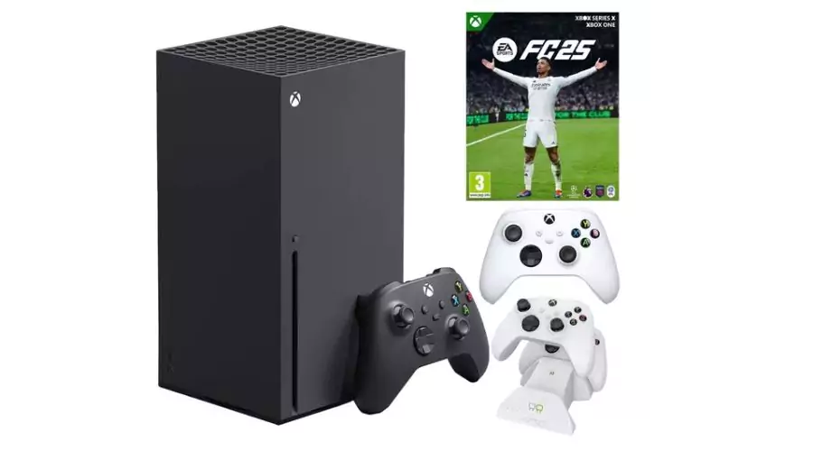 MICROSOFT Xbox Series X, Twin Docking Station, EA Sports FC 25 & Wireless Controller Bundle