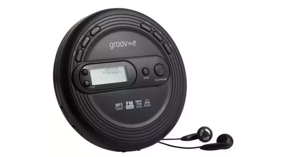 GV-PS210-BK Personal CD Player with Radio - Black