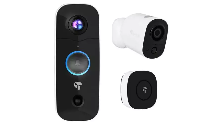 Toucan B200WOC Cordless Doorbell with Chime & 1080p HD WiFi Surveillance Camera Set