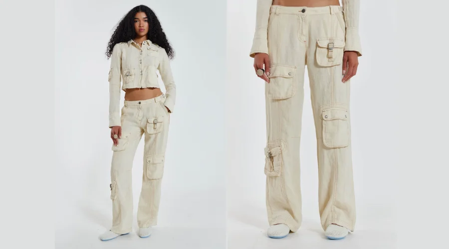 Santal Linen Cargo Trousers