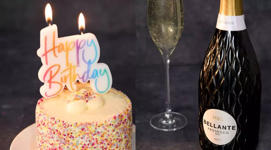 Happy Birthday Cake & Prosecco Gift Box