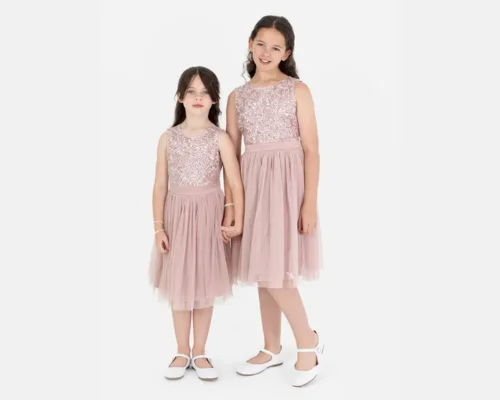 Kids’ Delicate Sequin Midi Dress
