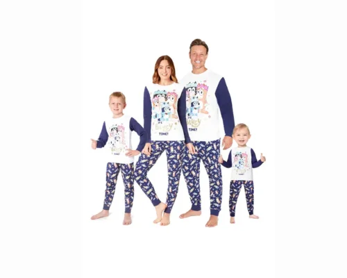 Long Pyjama Set Family Matching PJ Cosy Warm Sleepwear Nightwear