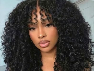 Bye-Bye Slip Curly Texture Premium Hair Drawstring Wig With Finger Coil Ends